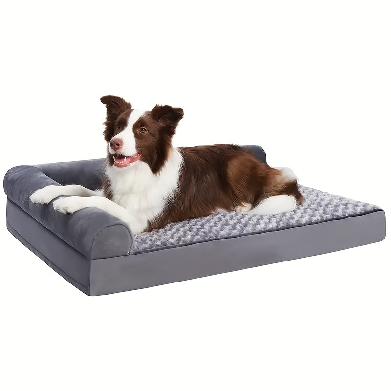 Memory Dog Bed - Suitable for Small And Medium-sized Dogs, with Detachable Pads And Washable Covers, Comfortable And Durable Anti Slip Base, Rose Velvet Dog Bed