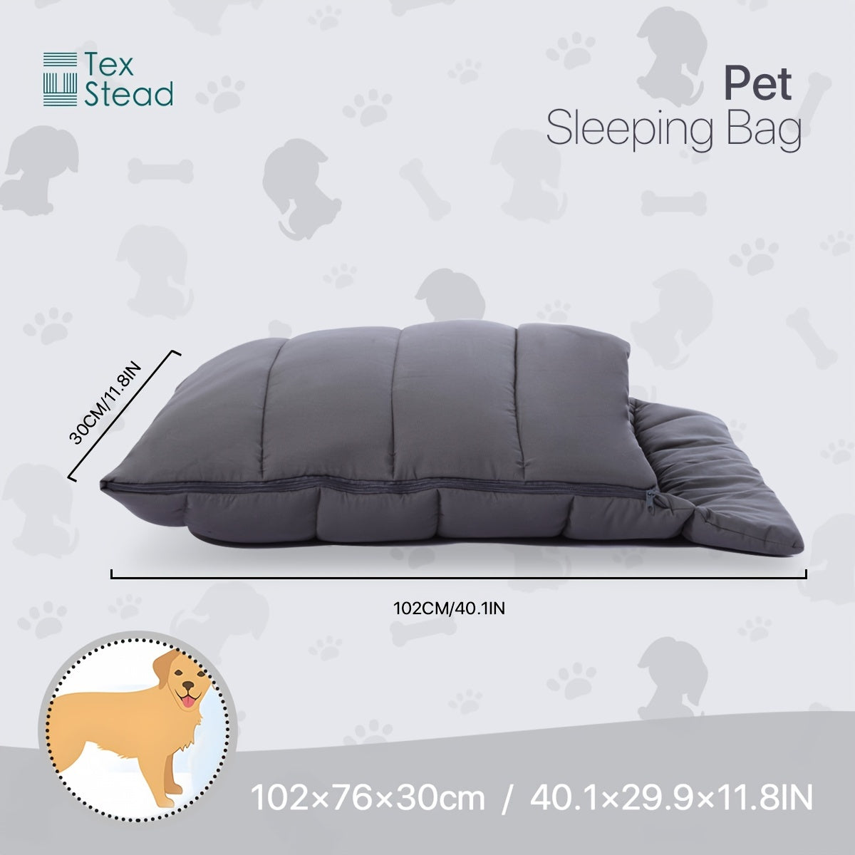 Durable Polyester Cozy Pet Cave Bed - Washable Sleep Sack for Small Dogs & Cats - Indoor Pets