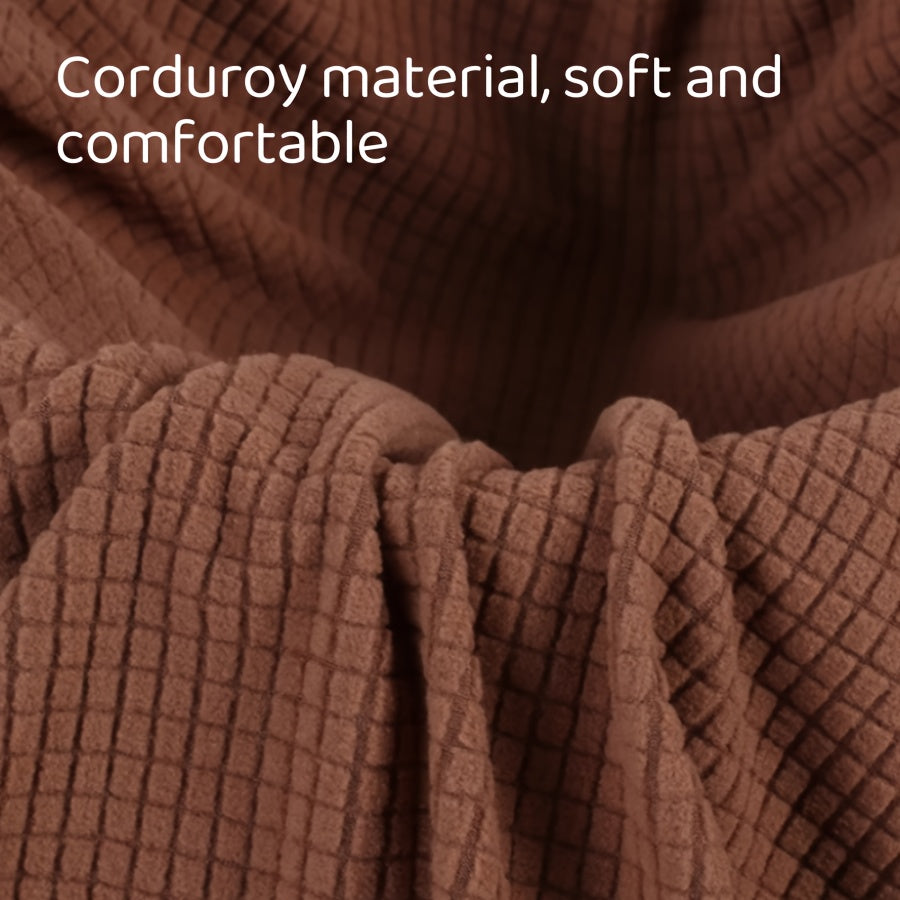 Orthopedic Washable Non-Slip Dog Bed with Raised Edges & Plush Grid Design - Soft Corduroy Pet Bed for Medium Dogs, Cats, Rabbits - 4 Sizes, Gray, Cat Comfort Item, Elegant Pet Furniture, Breathable Fabric, Cozy Pet Resting Spot, Sturdy Construction,