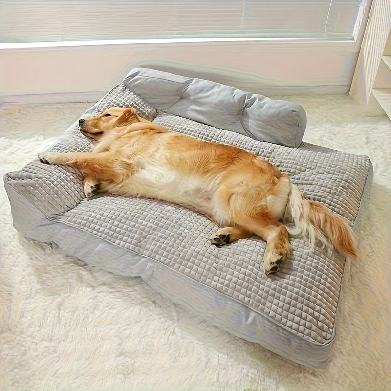 Suitable for 24 Dog Breeds, Extra Large Dog Bed: Universal Support for Medium and Large Dogs, Luxury Pet Sofa with Removable Washable Bottom, High-Density Soft Filling, Suitable for Dogs from 15 to 110.23 lbs, All-Season Use