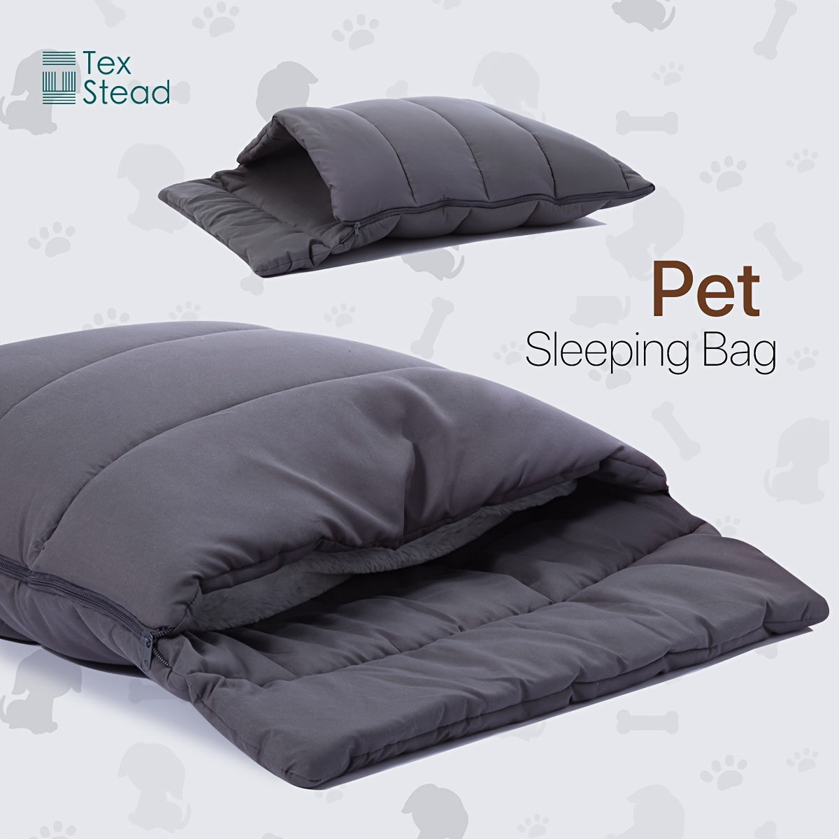 Durable Polyester Cozy Pet Cave Bed - Washable Sleep Sack for Small Dogs & Cats - Indoor Pets