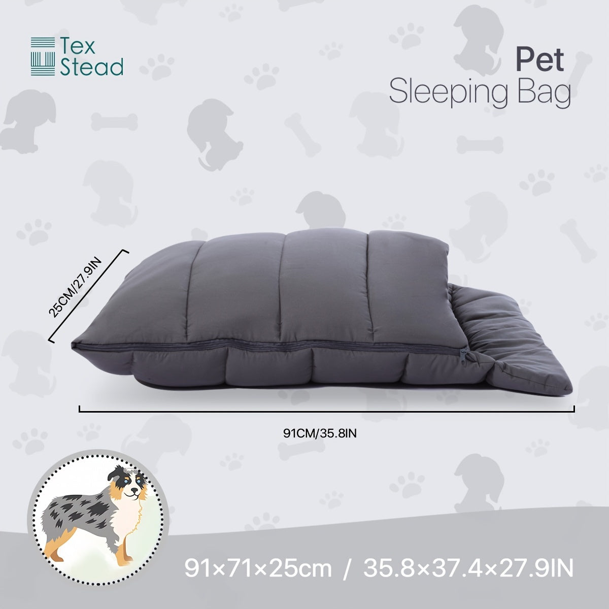Durable Polyester Cozy Pet Cave Bed - Washable Sleep Sack for Small Dogs & Cats - Indoor Pets