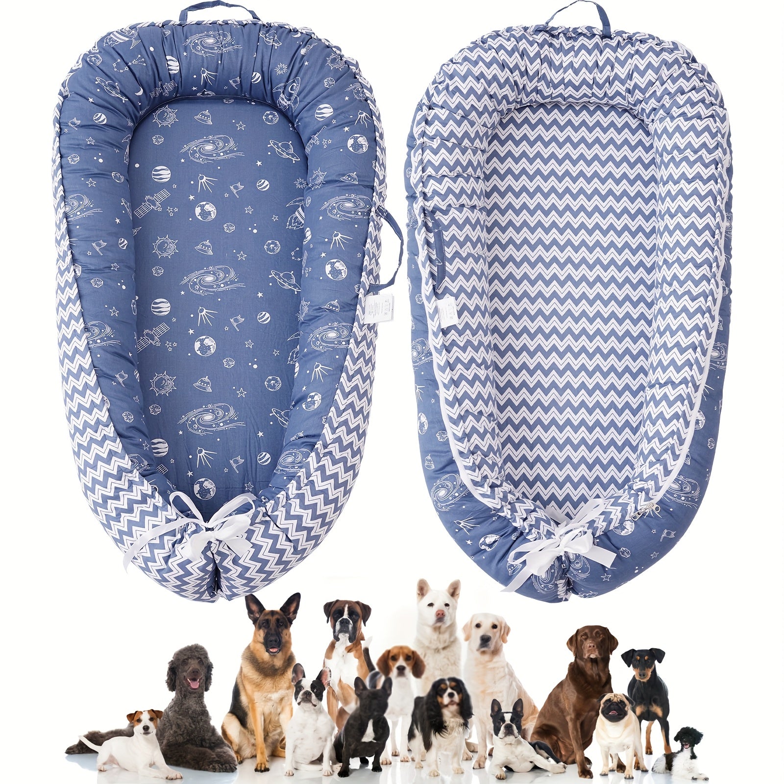 [Soft Portable Pet Bed] Soft, Lightweight & Comfortable Portable Pet Bed - Detachable & Washable, Breathable Mattress with Cute Cartoon Design, Travel-Friendly for Dogs & Cats, Home & On-the-Go Use, Petfriendly Bed, Playful Bedding, Plush Fabric