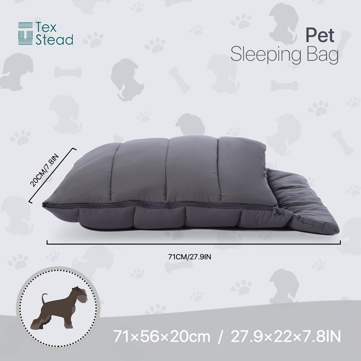Durable Polyester Cozy Pet Cave Bed - Washable Sleep Sack for Small Dogs & Cats - Indoor Pets