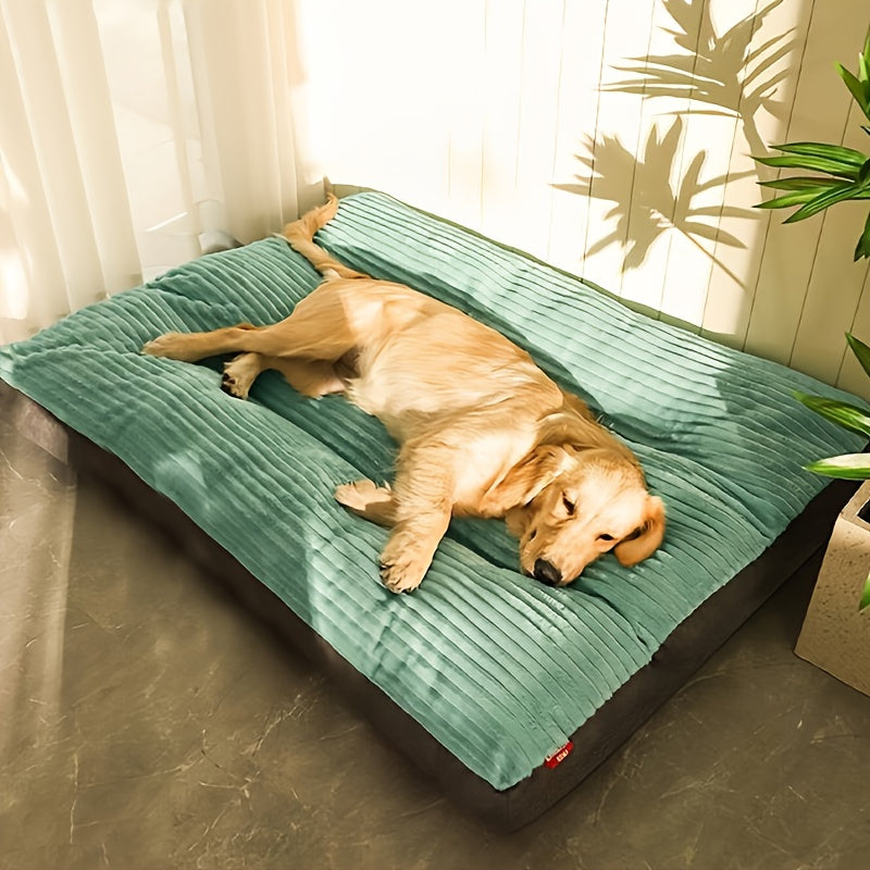 [Removable Dog Bed Mat] Soft Plush Tear-Resistant Dog Bed Mat | All-Season Removable & Washable Pet Mat with Non-Slip Bottom & Breathable Design for Small Medium Large Dogs & Cats, Winter Warmth Pet Mat, Stylish Pet Accessory