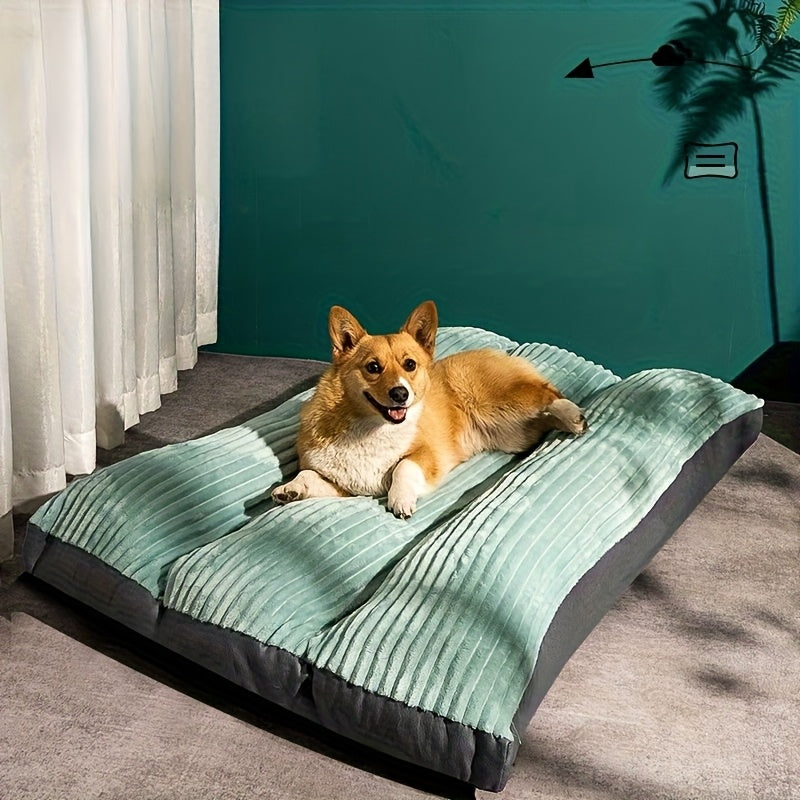 [Removable Dog Bed Mat] Soft Plush Tear-Resistant Dog Bed Mat | All-Season Removable & Washable Pet Mat with Non-Slip Bottom & Breathable Design for Small Medium Large Dogs & Cats, Winter Warmth Pet Mat, Stylish Pet Accessory