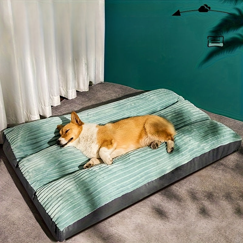 [Removable Dog Bed Mat] Soft Plush Tear-Resistant Dog Bed Mat | All-Season Removable & Washable Pet Mat with Non-Slip Bottom & Breathable Design for Small Medium Large Dogs & Cats, Winter Warmth Pet Mat, Stylish Pet Accessory